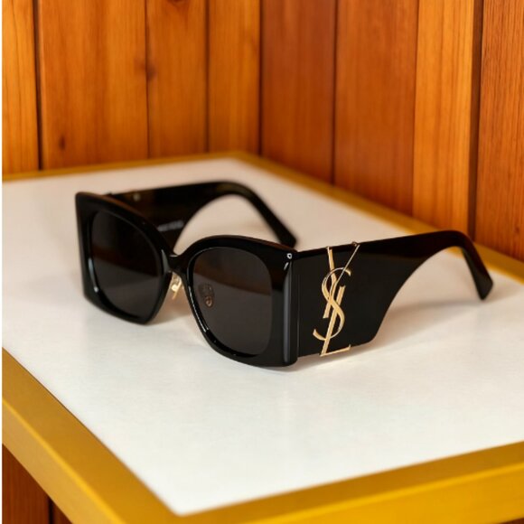 New Saint Laurent SL M119 BLAZE-001 Black Cat Eye Women's Sunglasses Fashion - Picture 5 of 6